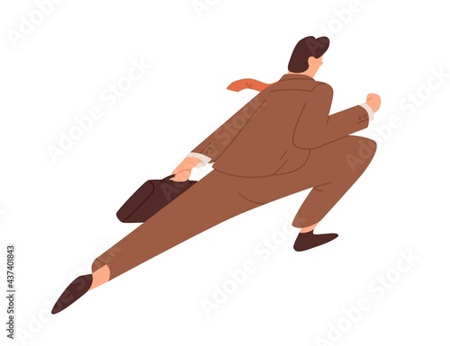 Ambitious businessman making breakthrough, step forward. Concept of business ...