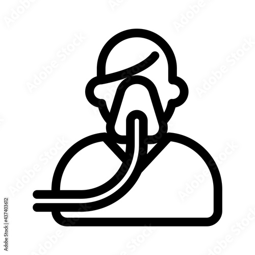 Ventilator Patient Icons Vector Art 人工呼吸器　患者アイコン
