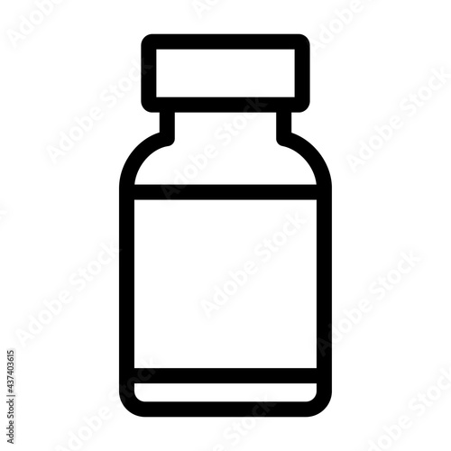 Vaccine bottle icon vector art ワクチンの瓶アイコン