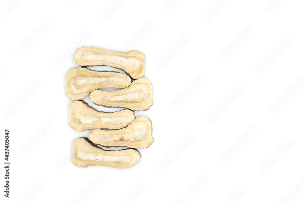 Isolated photos of elk horn slices Isolated photos of elk horn slices