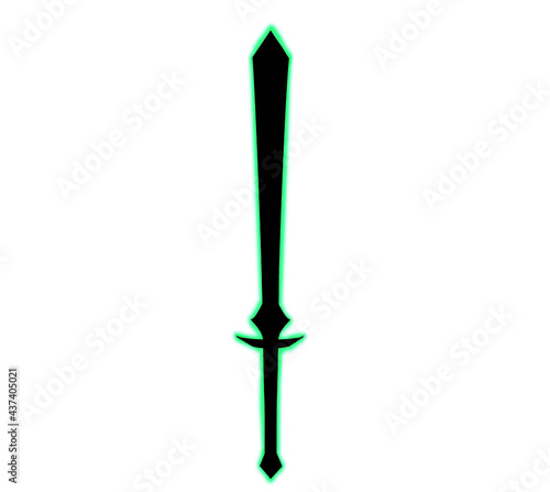 Dark green sword