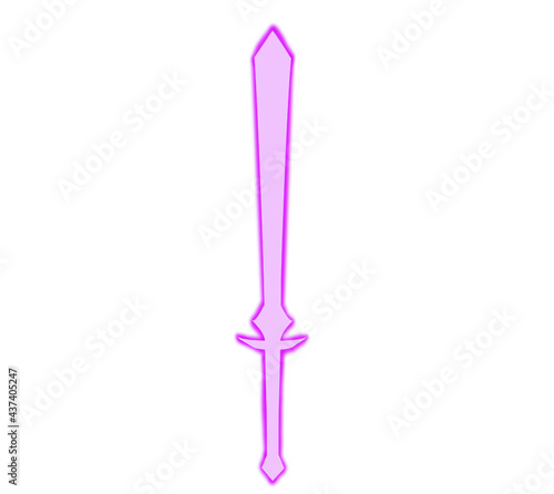 Purple shining sword
