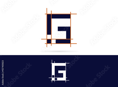 Letter G architecture logo design. Vector combination of construction and letter