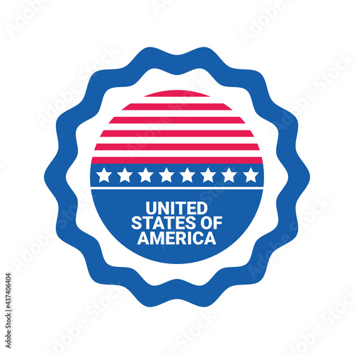 united states of america label