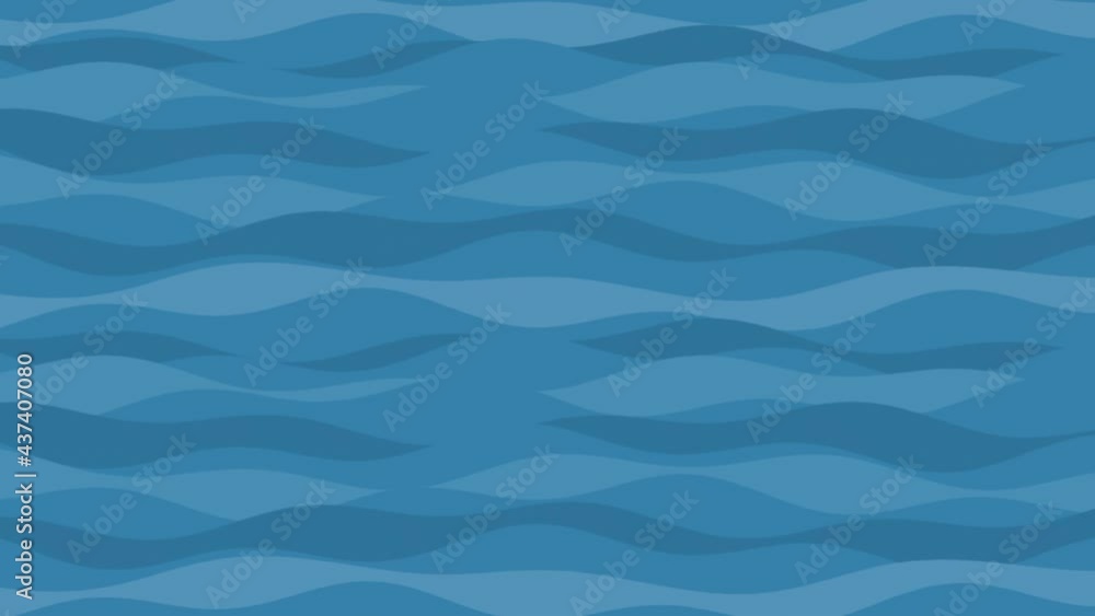 Animated sea waves background with flat design Animated sea waves background with flat design