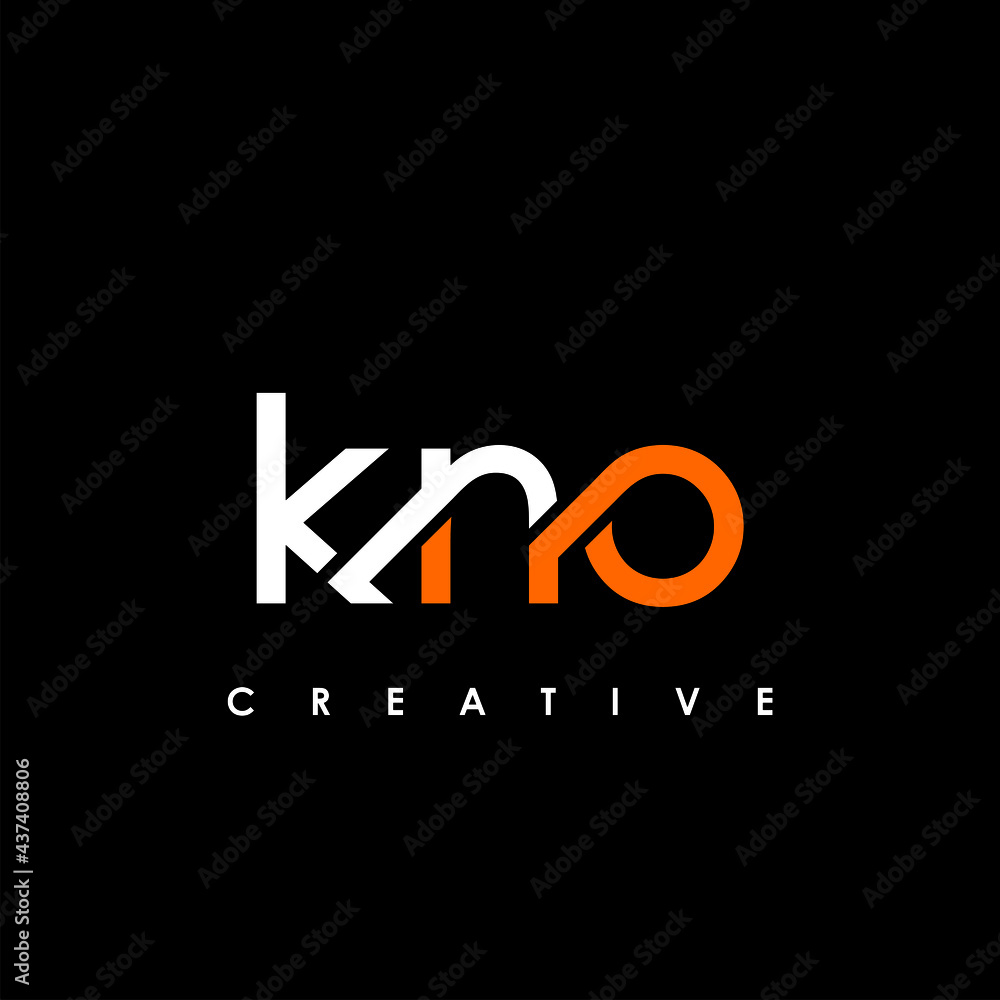 KNO Letter Initial Logo Design Template Vector Illustration - obrazy, fototapety, plakaty 