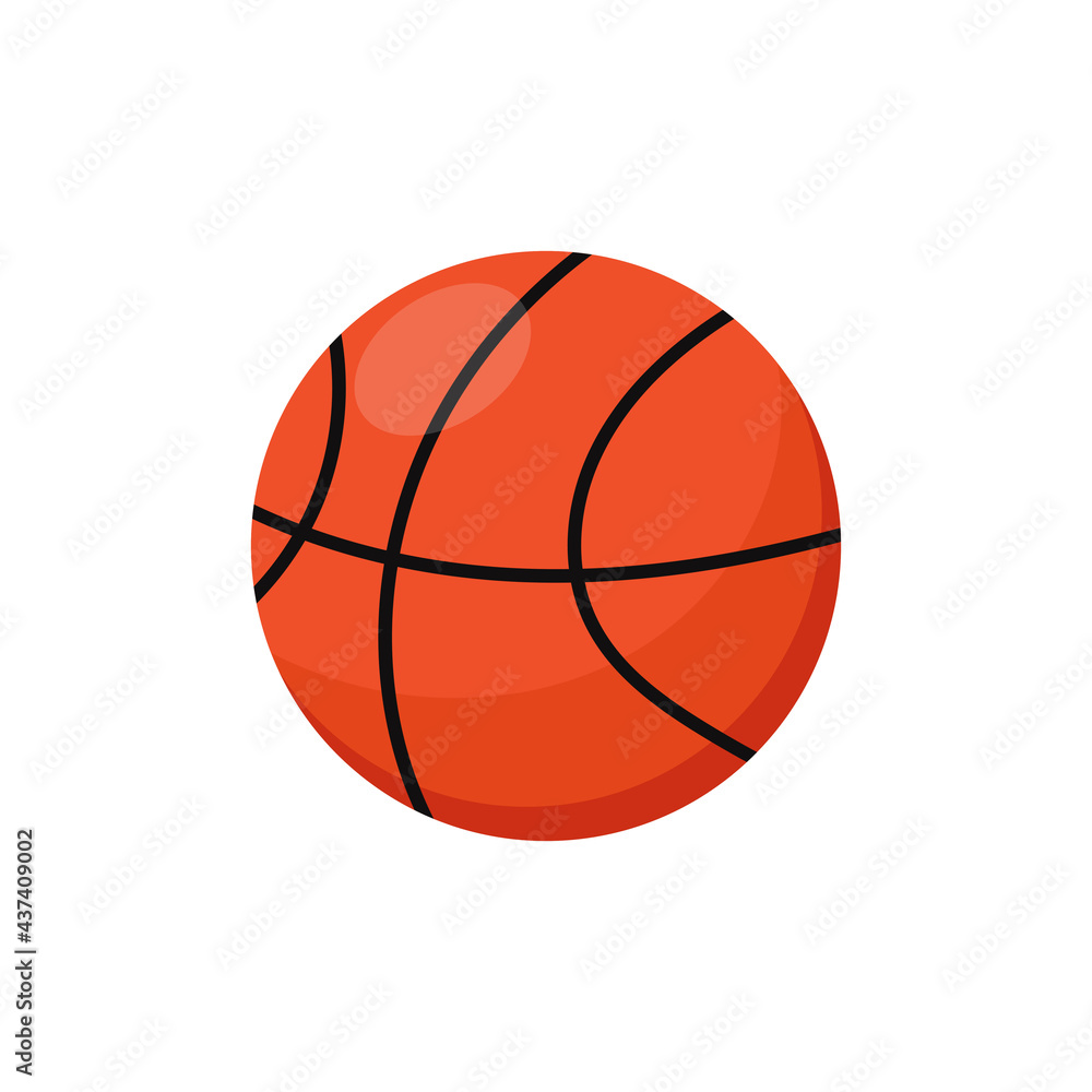 Basketball ball isolated on white background. Vector illustration Basketball ball isolated on white background. Vector illustration