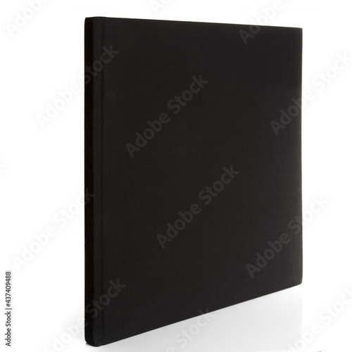 Square black book isolated on white