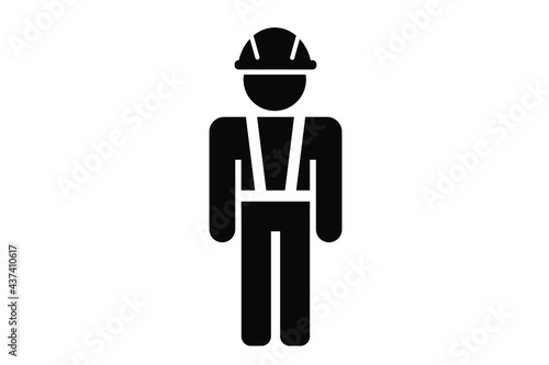 ヘルメットをかぶった作業員のイラスト