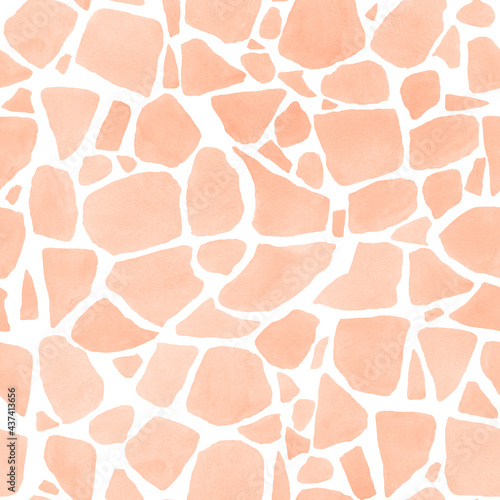 Pink giraffe spots dark watercolor seamless pattern. Template for decorating designs and illustrations.