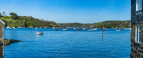 Salcombe Harbour, Devon , Looking up the estuary from the town