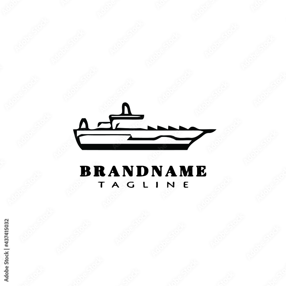 ship logo icon design template vector illustration