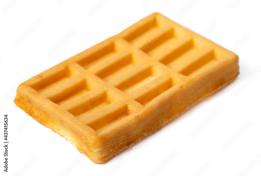 single waffle isolated on white background single waffle isolated on white background