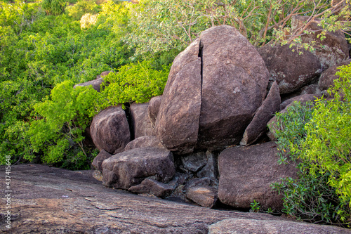 Naturally cracked stone in the Cliff