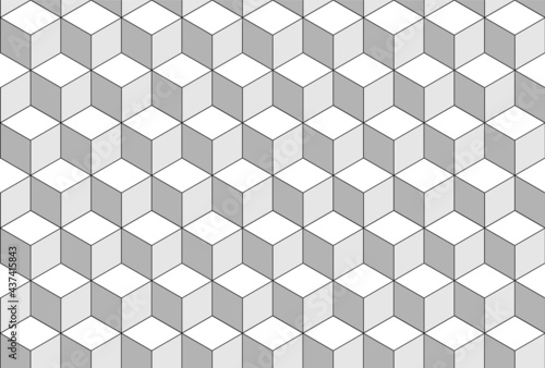 grayscale image of tiled square blocks, cubes stacking vector