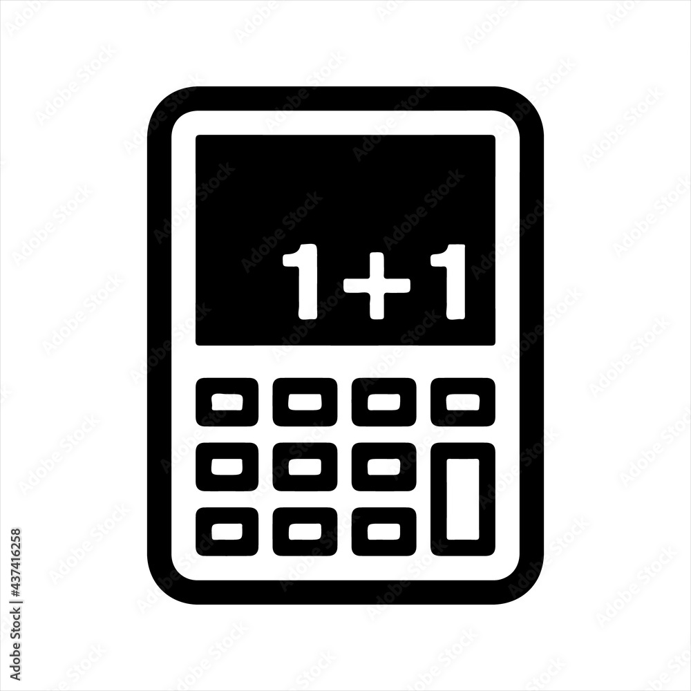 Calculator icon. Vector and glyph