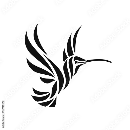 Bird caliber vector logo on white background