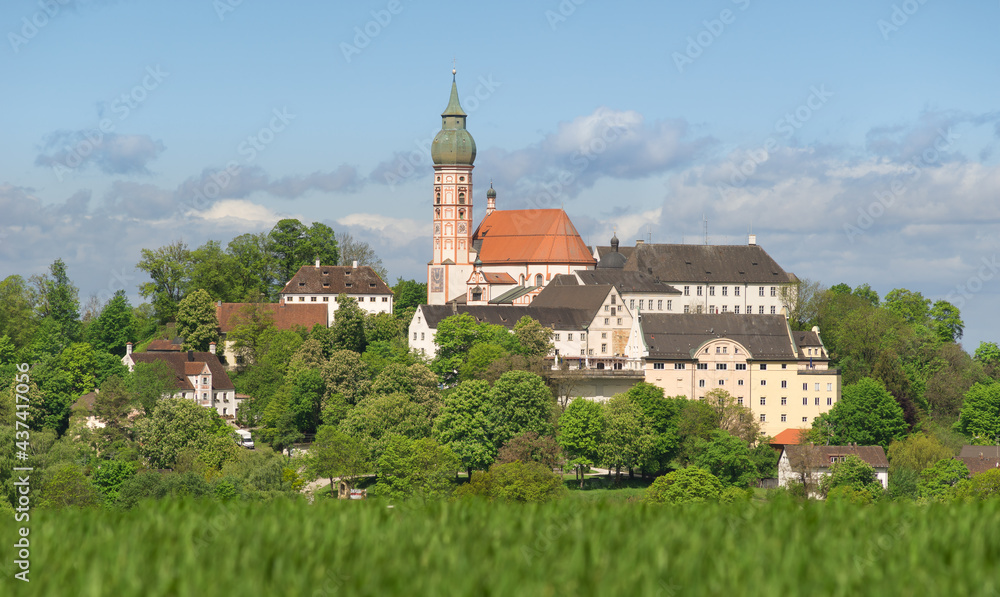 Fototapeta premium Berühmtes Kloster Andechs in Bayern, Deutschland