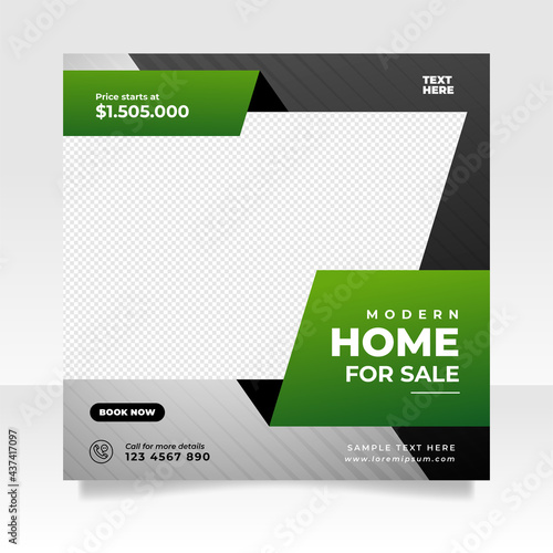 Real estate sale social media post banner template