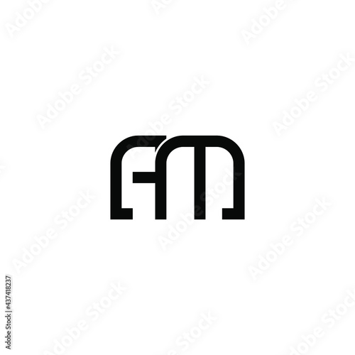 am abstract  letter logo design with white background