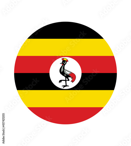 National Uganda flag, official colors and proportion correctly. National Uganda flag. Vector illustration. EPS10. Uganda flag vector icon, simple, flat design for web or mobile app.