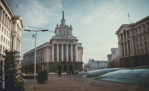 View on National Assembly building in Sofia at the day, Bulgaria