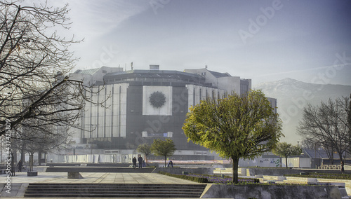 Cold morning view on National Palace of Culture in Sofia
