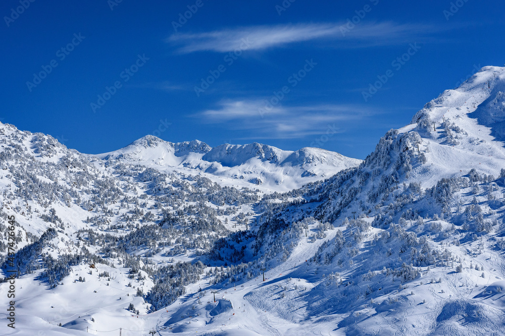 Aran Valley in winter (Pyrenees, Catalonia, Spain)