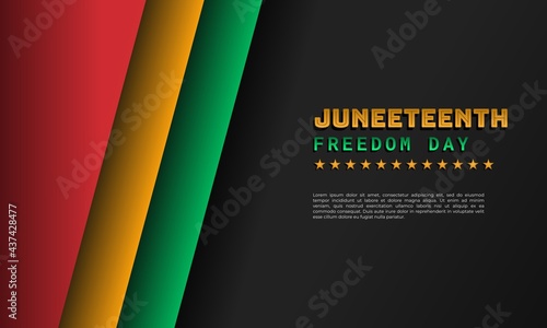 Happy Juneteenth Independence Day. Freedom or Emancipation day background design photo