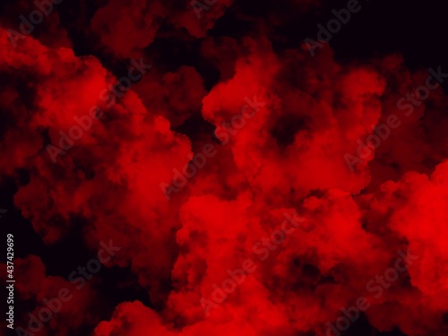 Red smoke on black background. Use for background or wallpaper.