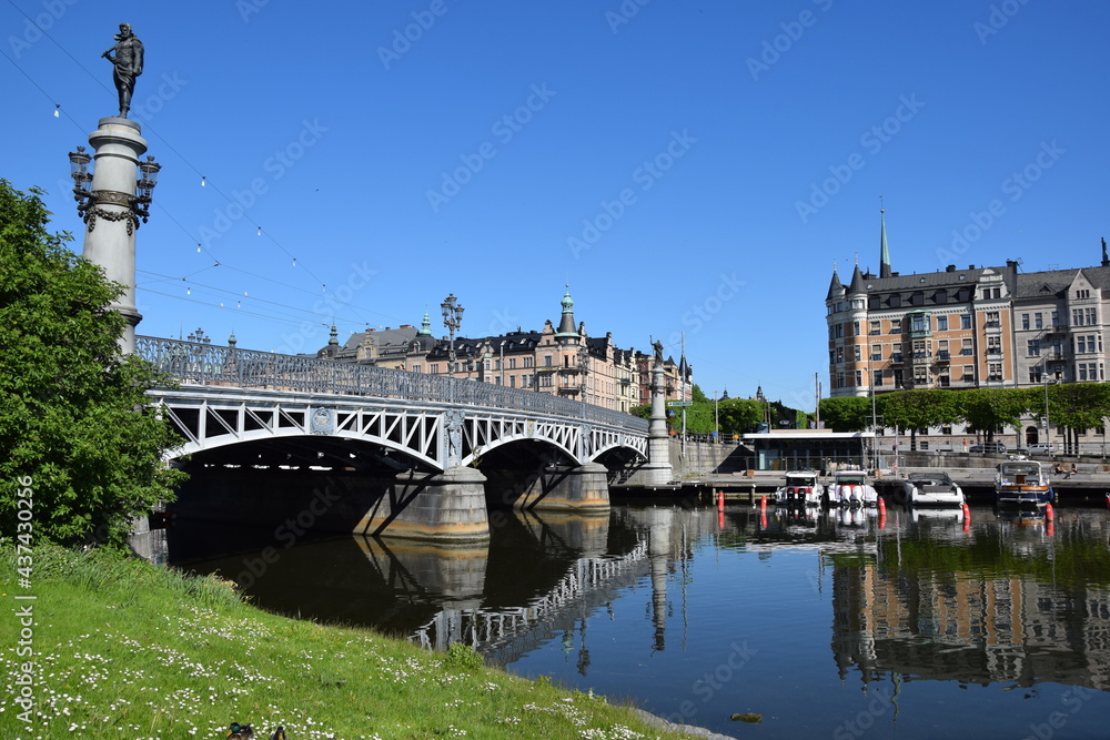 Djurgårdsbron in Stockholm, Sweden 