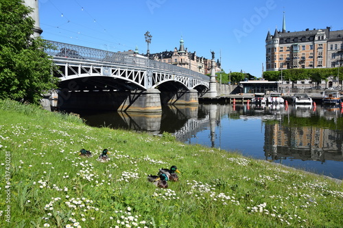 Canvas Print Djurgårdsbron in Stockholm, Sweden