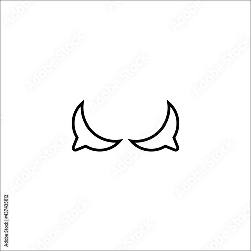 Breast line icon. Simple style woman breast cancer poster background symbol. Logo design element. T-shirt printing. Vector for sticker.