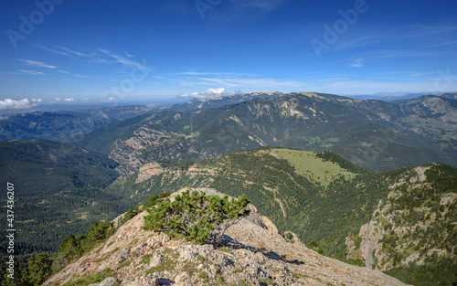 Views from near Cap de la Gallina Pelada summit, looking towards the Port del Comte range (Berguedà, Catalonia, Spain, Pyrenees)