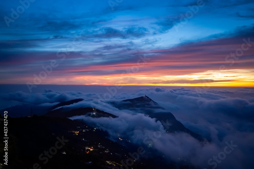 Panoramic aerial view of Caracas city at sunset. Caracas Venezuela.  © DOUGLAS