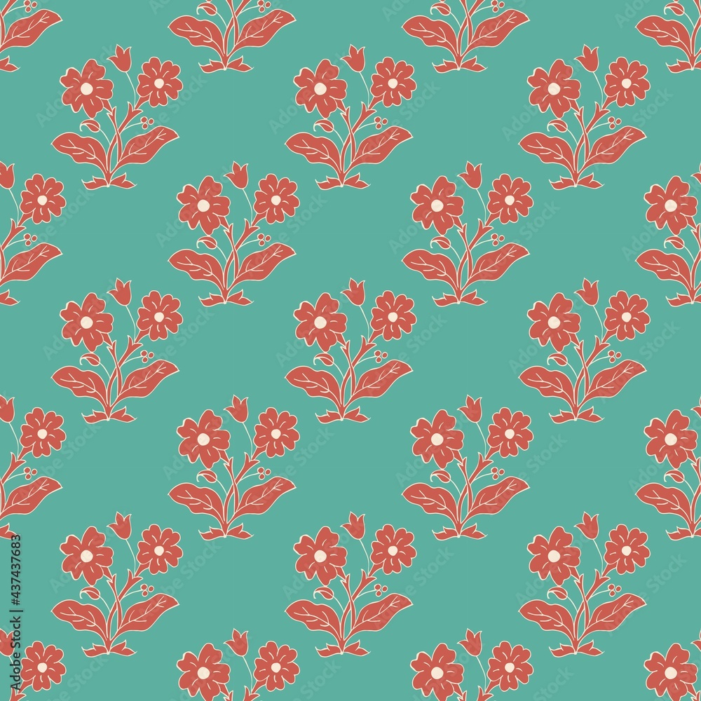Decorative floral vector seamless pattern design Decorative floral vector seamless pattern design