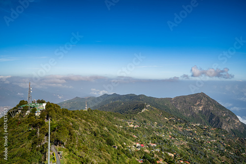 Obraz na płótnie Aerial view of Caracas city from the top of a mountain. Caracas, Venezuela w salonie