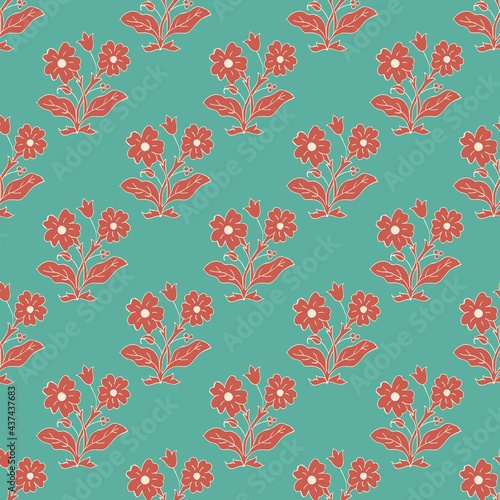 Decorative floral vector seamless pattern design