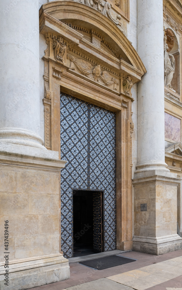 Entrance Door of Church of Saints Peter and Paul Krakow Poland Entrance Door of Church of Saints Peter and Paul Krakow Poland