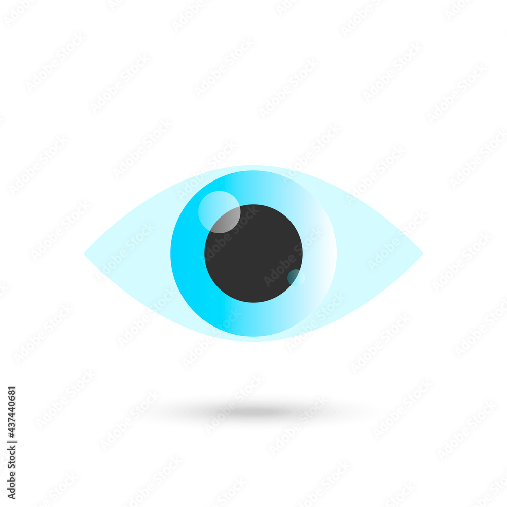 Blue Eye icon isolated on white background Blue Eye icon isolated on white background