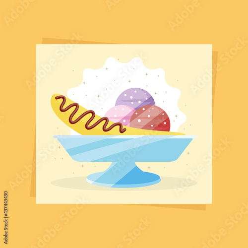 banana split ice cream