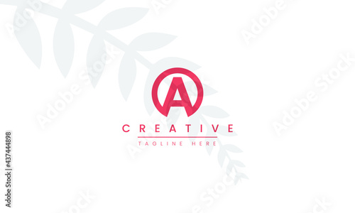 abstract initial letter a logo design