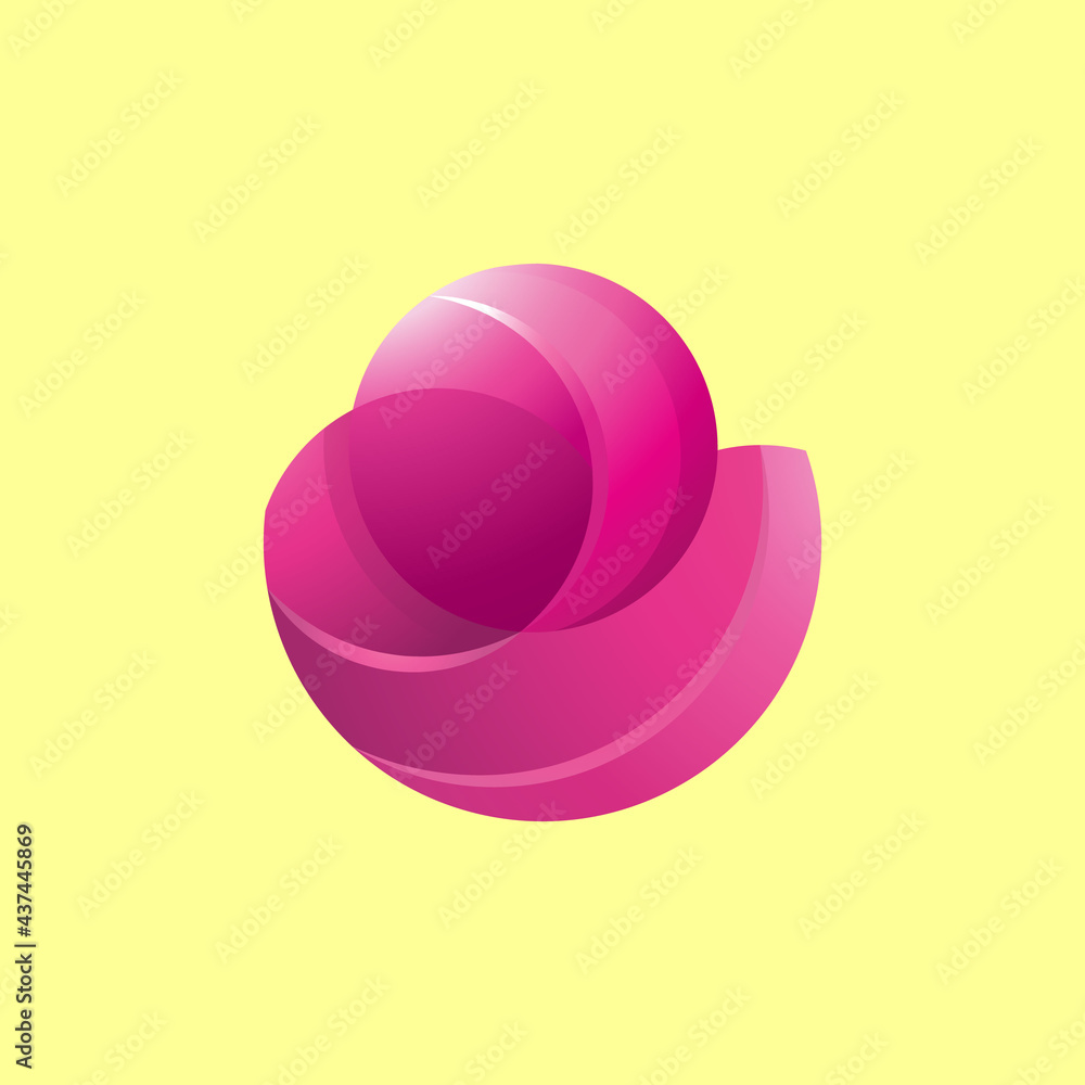 Obraz premium Vector Logo of lotus flower with colorful gradient
