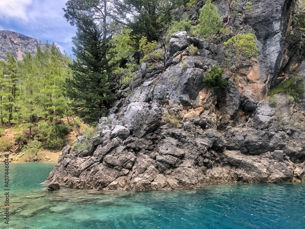 May 18, 2021, Antalya province, Turkey. Green canyon, rest in the mountains, beautiful view of nature