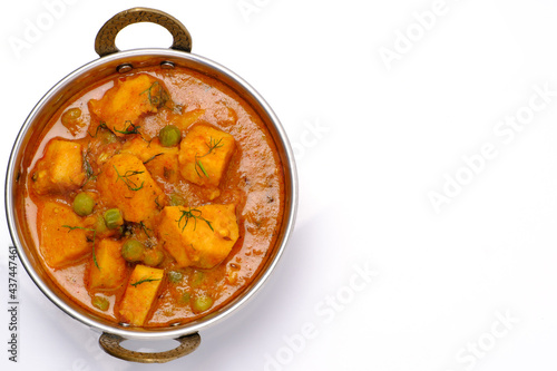 Indian style cottage cheese dish or curry photo