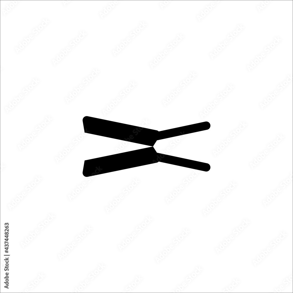Hair iron line icon. Simple style woman hair saloon company poster background symbol. Logo design element. T-shirt printing. Vector for sticker. Hair iron line icon. Simple style woman hair saloon company poster background symbol. Logo design element. T-shirt printing. Vector for sticker.