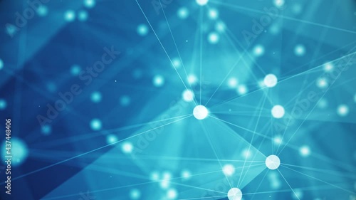 4K Network technology and plexus background(loopable)