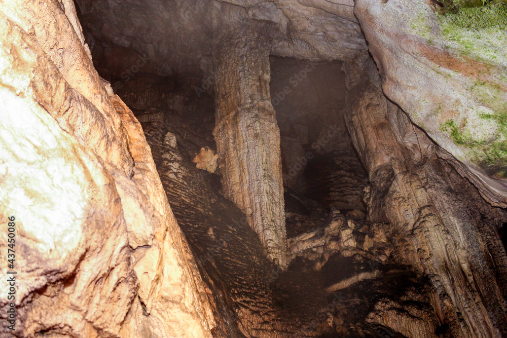 Natural cave columns.