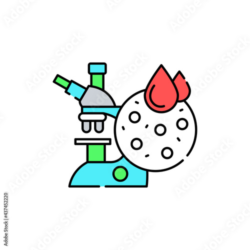 Glucose tolerance test line color icon. Diabetes. Medical equipment