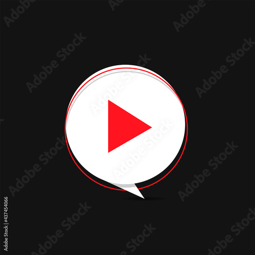 Free Download Creative white round play button vector icon - GFXLoad